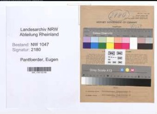 Entnazifizierung Eugen Pantfoerder , geb. 19.04.1908 (Elektriker)