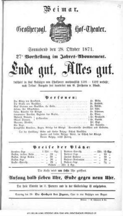 Ende gut, Alles gut