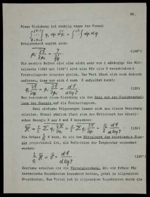 Folgerungen: Temperatur, Virialgleichung \Theta = H