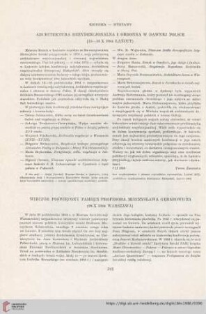 48: Architektura rezydencjonalna i obronna w dawnej polsce (15-16 X 1984 Łańcut)