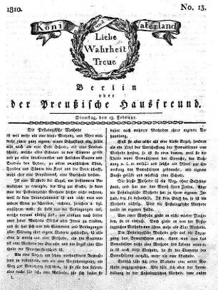 Nr. 13., 13. Februar 1810
