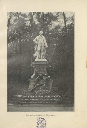 Das Goethedenkmal im Tiergarten. (Schaper.)