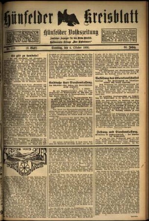 Zweite Ausgabe vom Samstag, den 04. Oktober 1930.