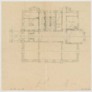 Thiersch, August ; München, Schwanthalerstr. 88; Wohnhaus Niedermeier - Grundriss