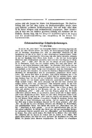 Lebensnotwendige Lehrplanforderungen
