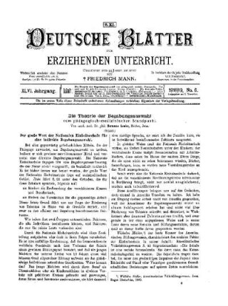 Die Theorie der Begabungsauswahl : vom pädagogisch-medizinischen Standpunkt ; (Schluß)
