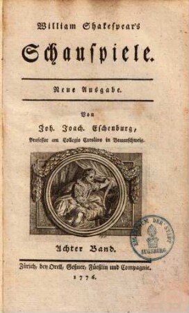William Shakespear's Schauspiele, Achter Band