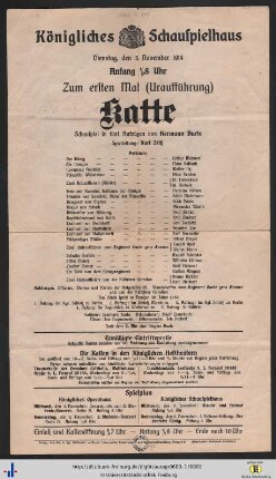 [Theaterzettel]