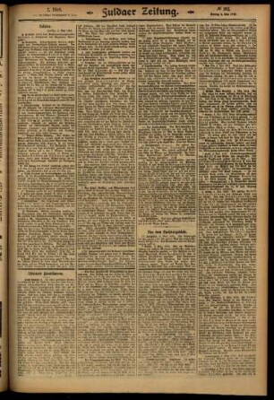Zweite Ausgabe vom Montag, den 05. Mai 1913.