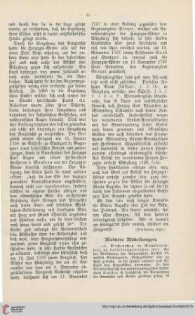 Kleinere Mitteilungen