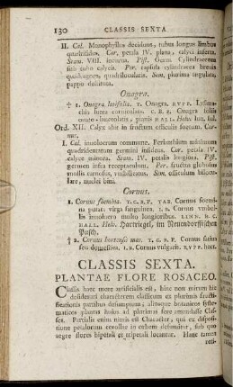 Classis Sexta. Plantae Flore Rosaceo.