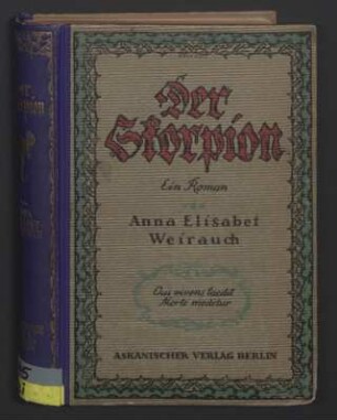 Der Skorpion : Erster Band