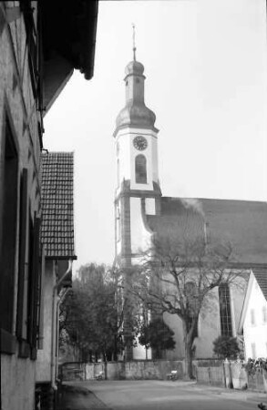 Meißenheim: Außenansicht (frontal) der Kirche; seitlich