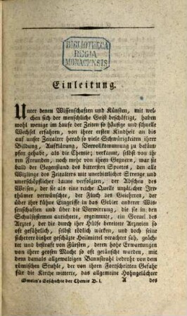Geschichte der Chemie : seit dem Wiederaufleben der Wissenschaften bis an das Ende des 18. Jahrhunderts, 1. Bis nach der Mitte des siebenzehenden Jahrhunderts