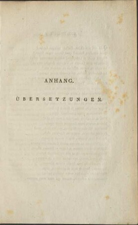Anhang. Übersetzungen