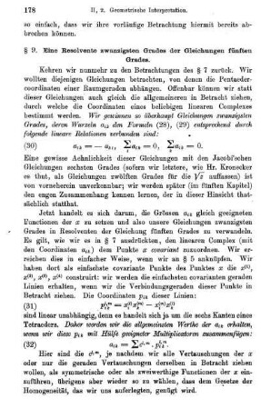 § 9. Eine Resolvente zwanzigsten Grades der Gleichungen fünften Grades.