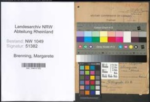 Entnazifizierung Margarete Brenning , geb. 18.01.1893 (Lehrerin)