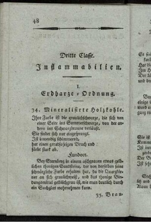 Dritte Classe. Inflammabilien.
