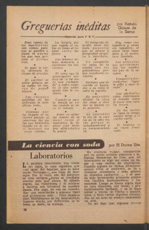 Laboratorios : La ciencia con soda