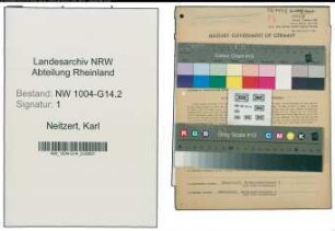 Entnazifizierung Karl Neitzert , geb. 15.11.1901 (Betriebsfuehrer)