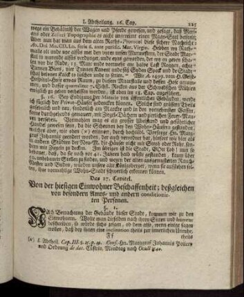 Das 27. Capitel. Von der hiesigen Einwohner Beschaffenheit [...]