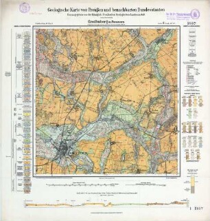 [2057] Greifenberg in Pommern, Geologische Karte von Preußen und benachbarten Bundesstaaten