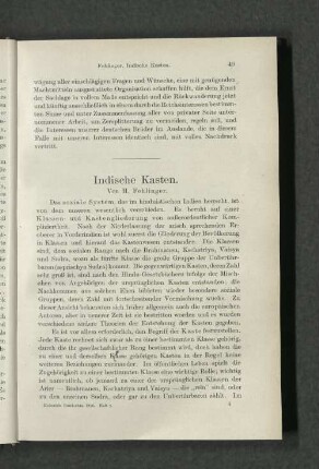 Indische Kasten.