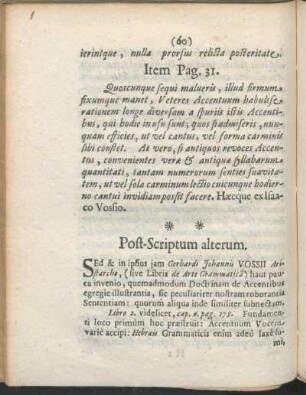 Post-Scriptum alterum.