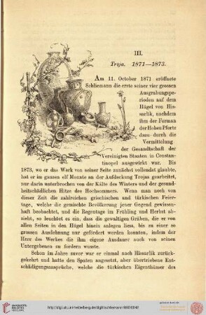 III. Troja. 1871-1873