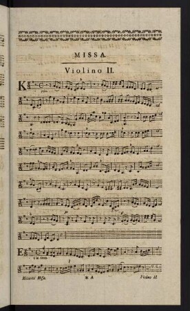1-7, Missa. Violino II.