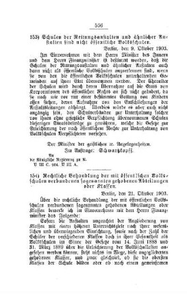 Rechtliche Behandlung der mit öffentlichen Volksschulen verbundenen sogenannten gehobenen Abteilungen oder Klassen : [H. Öffentliches Volksschulwesen]