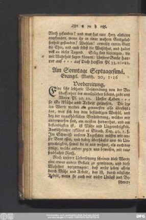Am Sonntage Septuagesimä. Evangel. Matth. 20, 1 - 16.