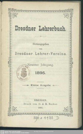 9.1895: Dresdner Lehrerbuch