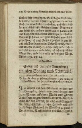 Sieben und vierzigste Betrachtung am 9ten Sontag nach Trinitatis, [...]