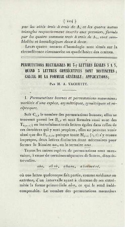 Permutations rectilignes de 3q lettres égales 3 a 3 [...]