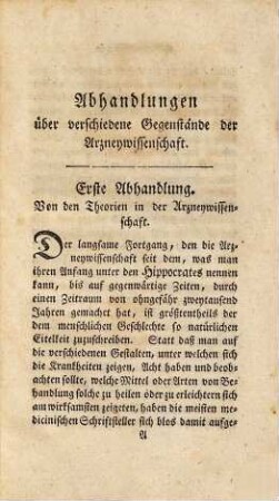 John Armstrongs Königl. Englischen Feldartzes Abhandlungen über verschiedene Gegenstände der Arzneywissenschaft : Aus dem Englischen