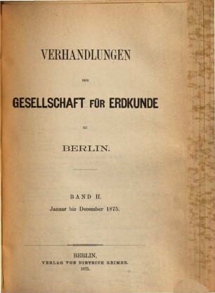 Verhandlungen. 2. 1875
