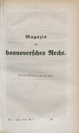 Dritten Bandes zweites Heft