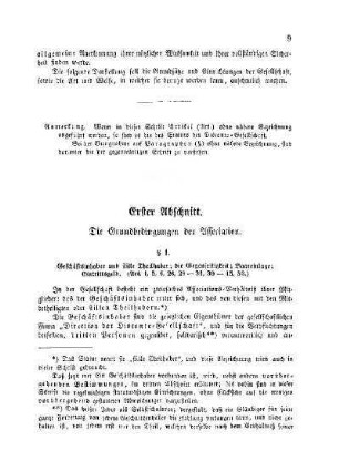 Erster Abschnitt. Die Grundbedingungen der Association