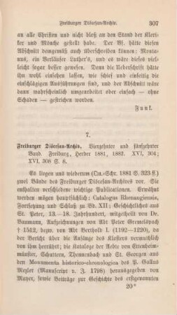 307-309 [Rezension] Freiburger Diöcesan-Achiv ; 14/15.1881/82