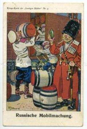 Anti-russische Postkarte