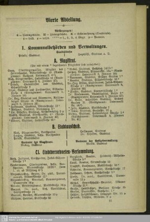 1. Kommunalbehörden und Verwaltungen