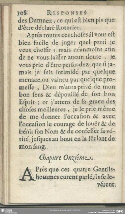 Chapitre Onzieme