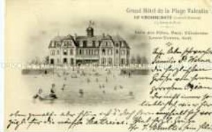 Grand Hôtel de la Plage Valentin, le Croisic-Batz, mit Ansicht vom Strandbad