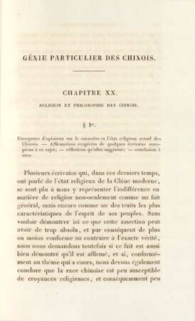 Chapitre XX. Religion et philosophie des chinois