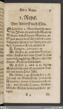 3. Reys. Von Antorff nach Cölln