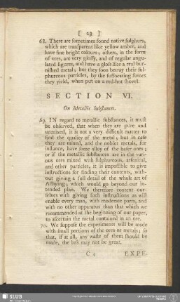 Section VI. On Metallic Substances