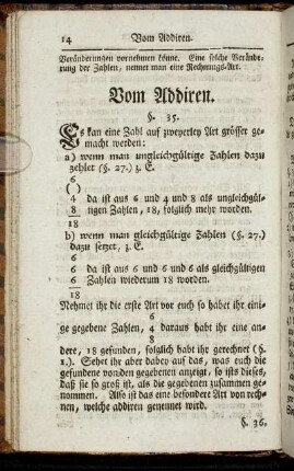 Vom Addiren.