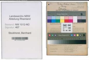 Entnazifizierung Bernhard Stockhorst , geb. 24.06.1900 (Landwirt)