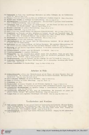 Arbeiten in Holz (Nr. 388-396)